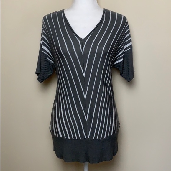 New York & Company Sweaters - NY & Co Gray & Silver Chevron Dolman Sweater